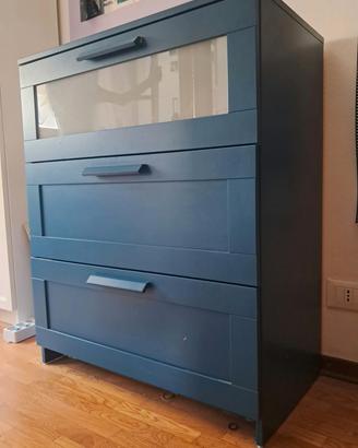 cassettiera tre cassetti ikea brimnes