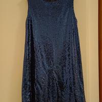 Abito ragazza pailletes blu tg 14 anni Nuovo