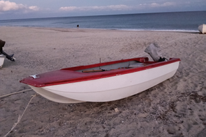 Barca,motore e verricello