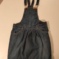 gonna jeans con pettorina 