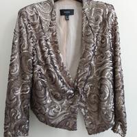 Giacchetto di paillettes argentate