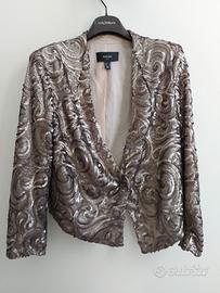 Giacchetto di paillettes argentate