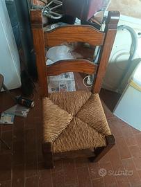 6 Sedie in vero legno