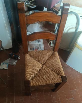 6 Sedie in vero legno