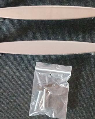 maniglie acciaio - ricambi cucina - con viti - 2 p