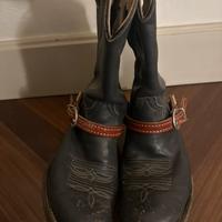 Stivali equitazione vintage con speroni n. 40