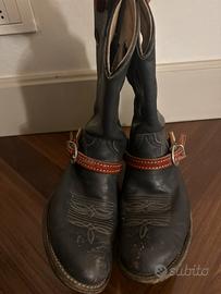 Stivali equitazione vintage con speroni n. 40