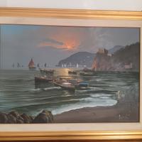 Marina, dipinto olio su tela ( Mario Galanti)