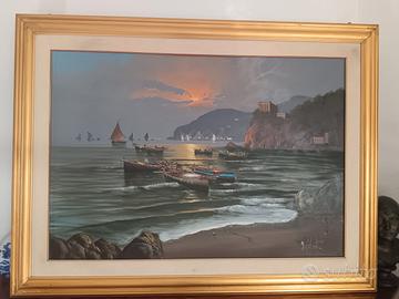 Marina, dipinto olio su tela ( Mario Galanti)