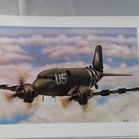 Poster Stampa Dakota C47 Seconda Guerra Normandia