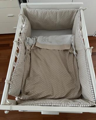 Lettino in legno co-sleeping completo di tutto