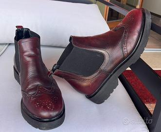 Stivaletto Chelsea da donna bordeaux