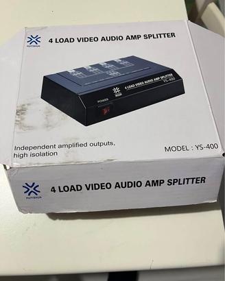 Splitter video-audio amp 4 ingressi 1 uscita