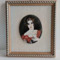 Quadro Ritratto antico di porcellana 