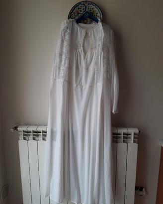 Completo lingerie bianco vintage