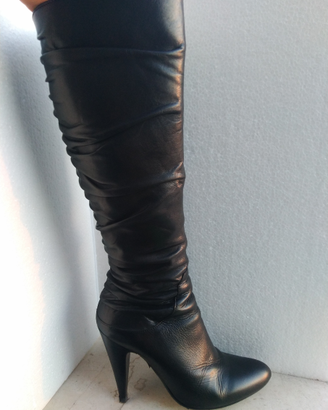 Stivali donna pelle tacco 10