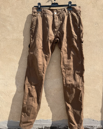 Pantaloni Carhartt WIP Lincoln Double Knee Marrone