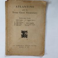 1936 Atlantino per 3°classe elementare,libr. stato