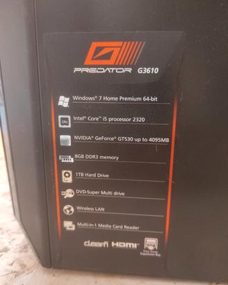 computer fisso Acer senza hd