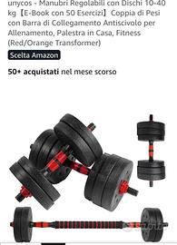 Set manubri reg. 10-40 kg piu panc + pullmate