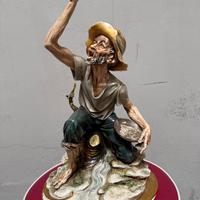 Scultura Capodimonte Il cercatore d'oro