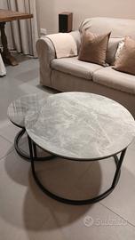 tavolini rotondi marmo grigio 