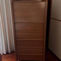 Settimino in ciliegio con ribaltina e 5 cassetti