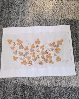  carta di riso con fiori secchi , st Paul da Vence