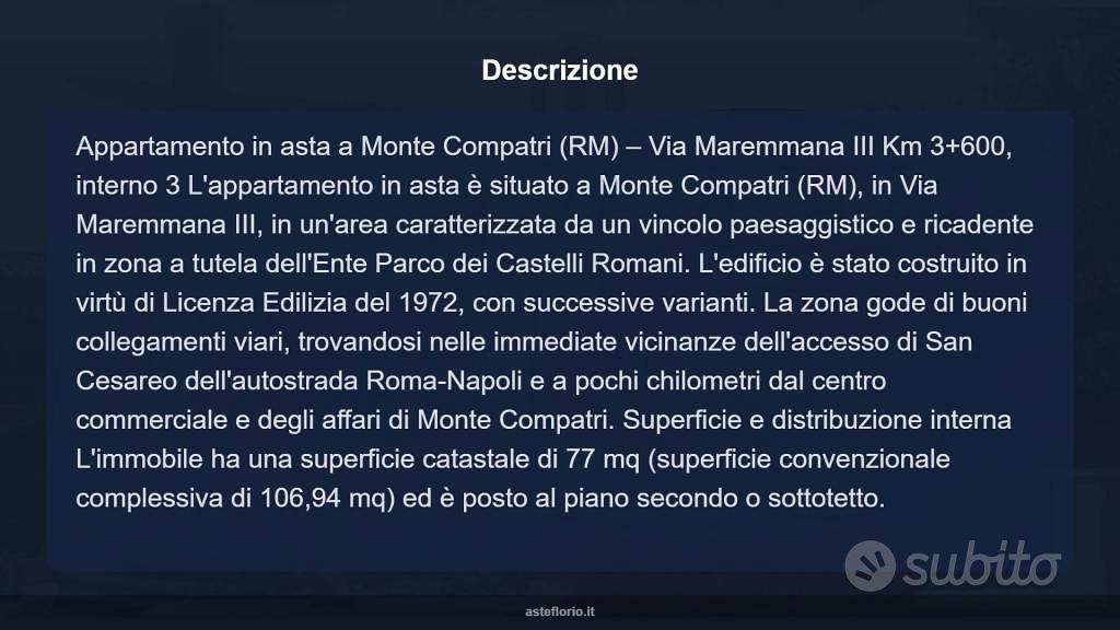 Appartamento – Monte Compatri, Pratarena - Altro
