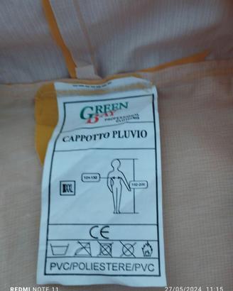 tuta antiacqua 2 pezzi per persone alte