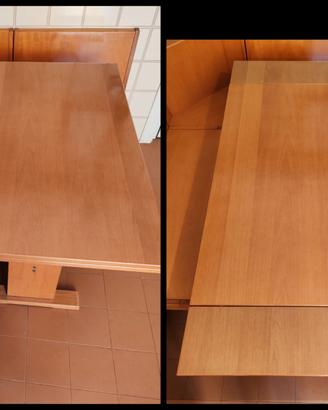 Panca in legno + tavolo allungabile trattabile