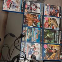 PS2 con 8 giochi e canna da pesca 