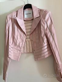 Giubbino in pelle rosa Silvian Heach