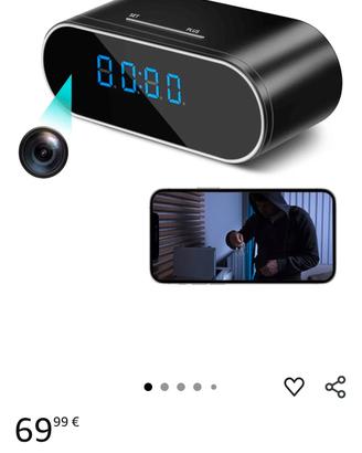 Telecamera orologio sveglia per videosorveglianza 