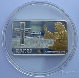 5 dollari ARGENTO 999 +ORO+SVAROVSKY URBI ET ORBI