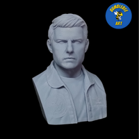 Tom Cruise Top Gun Maverick busto resina stampa 3d