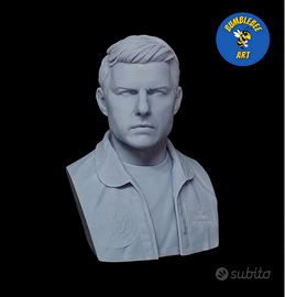 Tom Cruise Top Gun Maverick busto resina stampa 3d