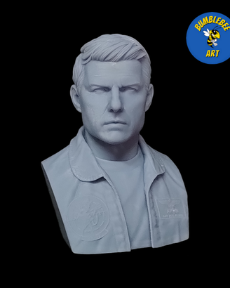 Tom Cruise Top Gun Maverick busto resina stampa 3d