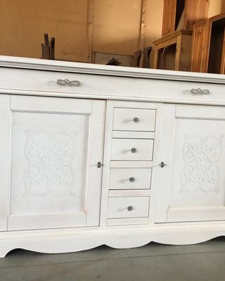 Credenza in legno nuova bianca