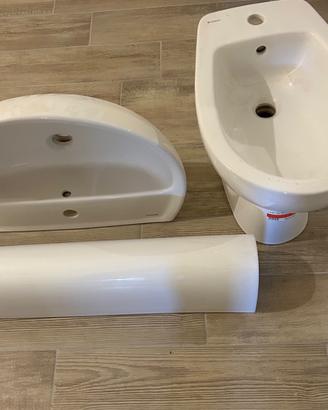 Sanitari geberit colibrì bidè più lavabo e colonna