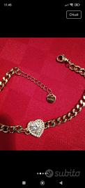 bracciale con cuore di strass