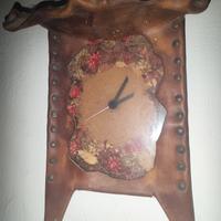 Orologio cuoio da parete