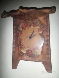 Orologio cuoio da parete