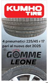 4 pneumatici gomme 225/45/17 KUMHO pari al nuovo 