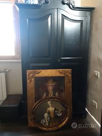 Quadri olio su tela e decoupage