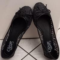 Ballerine nere pizzo traforato