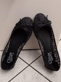 Ballerine nere pizzo traforato
