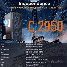 Ryzen 7 9800x3D - RTX 5080 16GB - 32 GB - 1TB