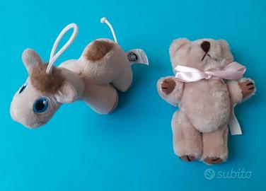 Coppia di MINI peluche dromedario e orsetto
