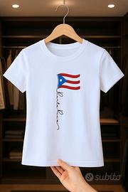 maglia bianca bandiera porto rico